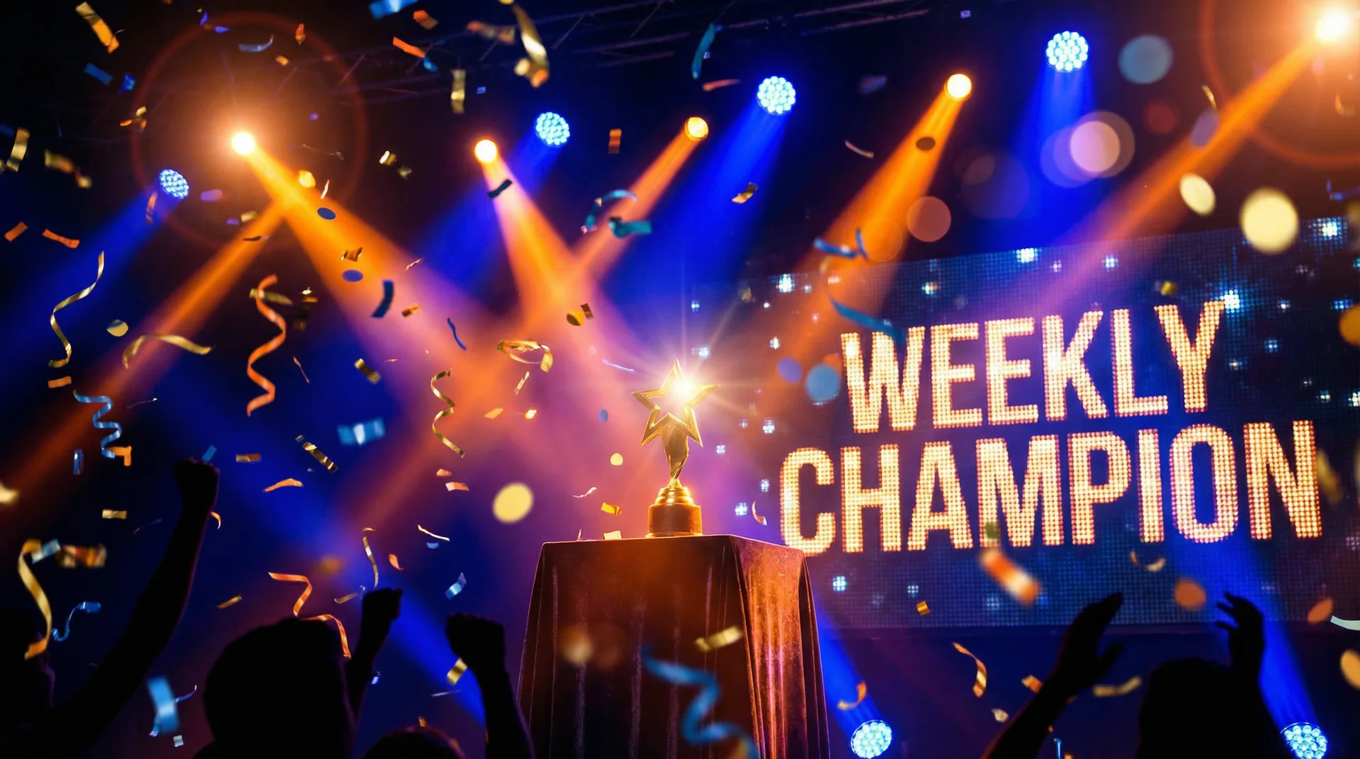 每日大赛+mrds 本周冠军颁奖典礼现场